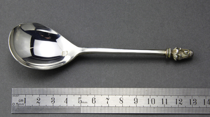 Silver Jubilee 16th Century Knop End Spoons (Set of 10) - Seal Tops, Lion Sejant, Maidenhead, Wrythen, Pudsey